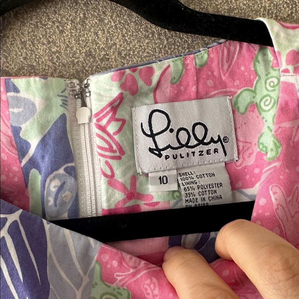 Lilly Pulitzer Krista Y2K Patchwork Print Sleeveless Dress 10 White Label - Picture 5 of 7